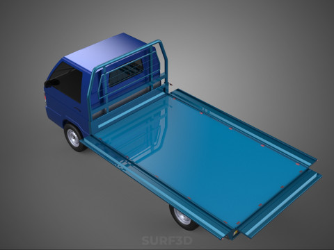 BAKKIE UTE 3 WAY WIDE DECK DROP SIDE LOAD BED PICKUP TRUCK BODY Modèle 3D