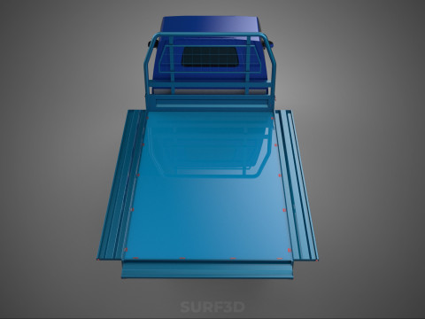 BAKKIE UTE 3 WAY WIDE DECK DROP SIDE LOAD BED PICKUP TRUCK BODY Modèle 3D
