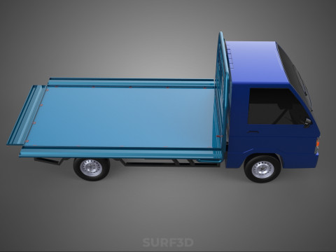 BAKKIE UTE 3 WAY WIDE DECK DROP SIDE LOAD BED PICKUP TRUCK BODY Modèle 3D