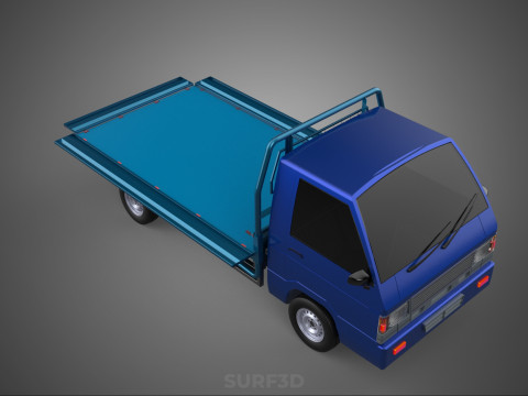 BAKKIE UTE 3 WAY WIDE DECK DROP SIDE LOAD BED PICKUP TRUCK BODY Modèle 3D
