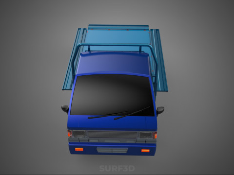 BAKKIE UTE 3 WAY WIDE DECK DROP SIDE LOAD BED PICKUP TRUCK BODY Modèle 3D