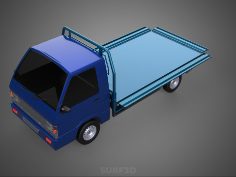 BAKKIE UTE 3 WAY WIDE DECK DROP SIDE LOAD BED PICKUP TRUCK BODY Modèle 3D