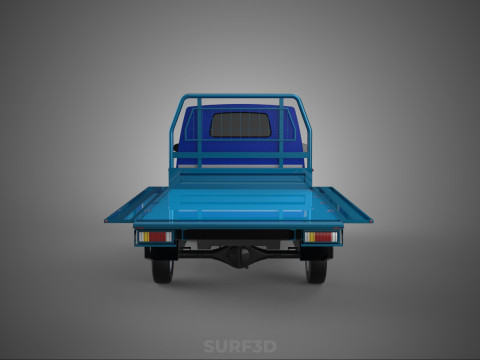 BAKKIE UTE 3 WAY WIDE DECK DROP SIDE LOAD BED PICKUP TRUCK BODY Modèle 3D