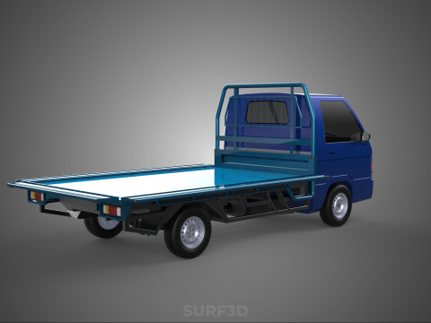 BAKKIE UTE 3 WAY WIDE DECK DROP SIDE LOAD BED PICKUP TRUCK BODY Modèle 3D