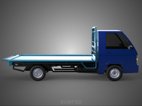 BAKKIE UTE 3 WAY WIDE DECK DROP SIDE LOAD BED PICKUP TRUCK BODY Modèle 3D