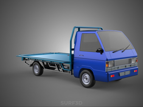 BAKKIE UTE 3 WAY WIDE DECK DROP SIDE LOAD BED PICKUP TRUCK BODY Modèle 3D
