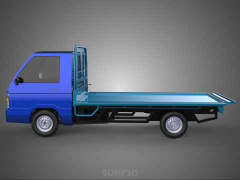 BAKKIE UTE 3 WAY WIDE DECK DROP SIDE LOAD BED PICKUP TRUCK BODY Modèle 3D