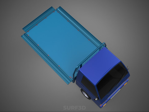 BAKKIE UTE 3 WAY WIDE DECK DROP SIDE LOAD BED PICKUP TRUCK BODY Modèle 3D