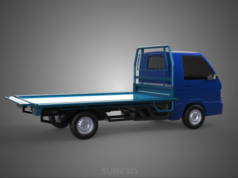 BAKKIE UTE 3 WAY WIDE DECK DROP SIDE LOAD BED PICKUP TRUCK BODY Modèle 3D