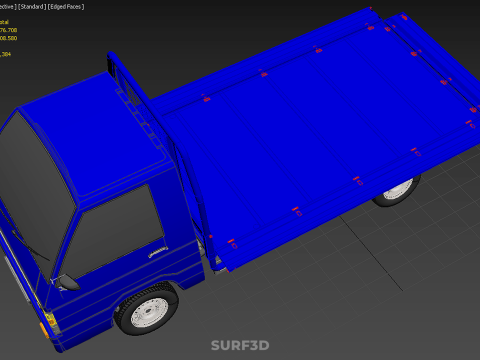 BAKKIE UTE 3 WAY WIDE DECK DROP SIDE LOAD BED PICKUP TRUCK BODY Modèle 3D