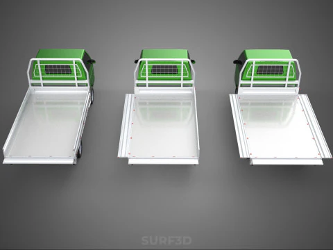 COLLECTION BAKKIE UTE 3 WAY WIDE DECK DROP SIDE BED PICKUP TRUCK Model 3D