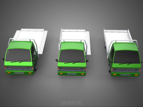 COLLECTION BAKKIE UTE 3 WAY WIDE DECK DROP SIDE BED PICKUP TRUCK 3Dモデル