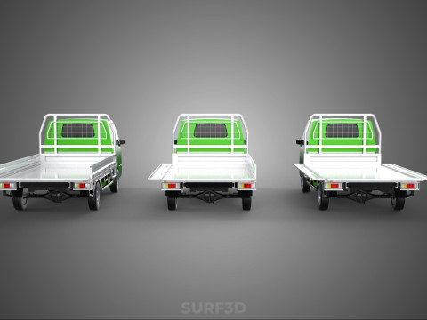 COLLECTION BAKKIE UTE 3 WAY WIDE DECK DROP SIDE BED PICKUP TRUCK 3Dモデル