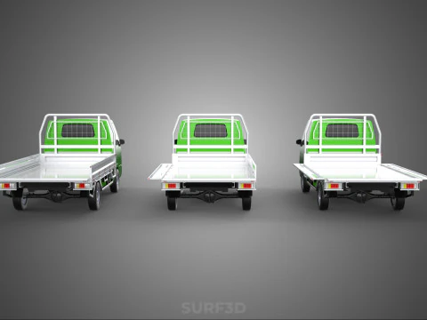 COLLECTION BAKKIE UTE 3 WAY WIDE DECK DROP SIDE BED PICKUP TRUCK Model 3D