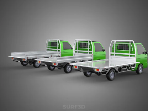 COLLECTION BAKKIE UTE 3 WAY WIDE DECK DROP SIDE BED PICKUP TRUCK Model 3D