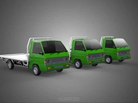 COLLECTION BAKKIE UTE 3 WAY WIDE DECK DROP SIDE BED PICKUP TRUCK Model 3D