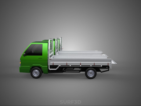COLLECTION BAKKIE UTE 3 WAY WIDE DECK DROP SIDE BED PICKUP TRUCK 3Dモデル