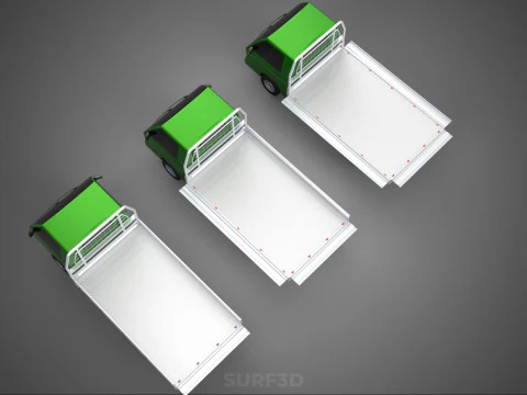 COLLECTION BAKKIE UTE 3 WAY WIDE DECK DROP SIDE BED PICKUP TRUCK Model 3D