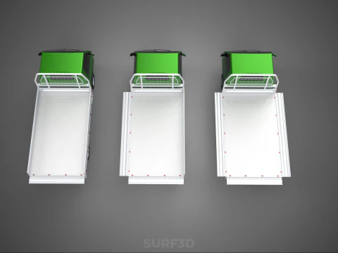 COLLECTION BAKKIE UTE 3 WAY WIDE DECK DROP SIDE BED PICKUP TRUCK Model 3D