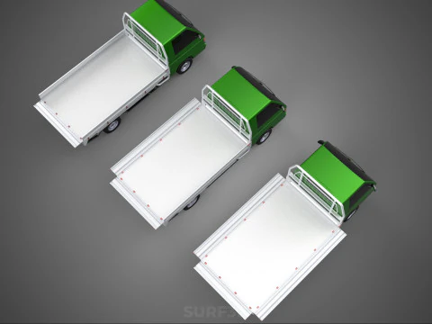 COLLECTION BAKKIE UTE 3 WAY WIDE DECK DROP SIDE BED PICKUP TRUCK Model 3D