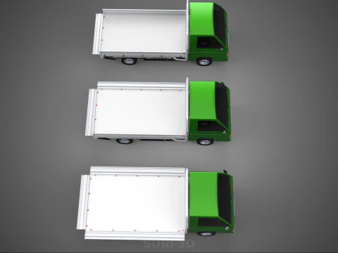 COLLECTION BAKKIE UTE 3 WAY WIDE DECK DROP SIDE BED PICKUP TRUCK Model 3D