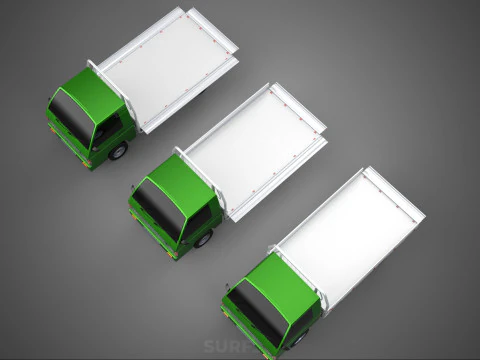 COLLECTION BAKKIE UTE 3 WAY WIDE DECK DROP SIDE BED PICKUP TRUCK Model 3D