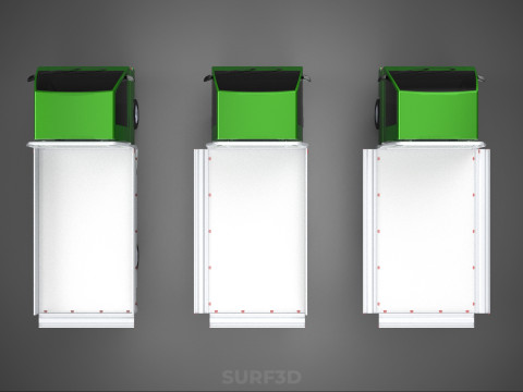 COLLECTION BAKKIE UTE 3 WAY WIDE DECK DROP SIDE BED PICKUP TRUCK 3Dモデル
