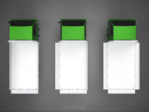 COLLECTION BAKKIE UTE 3 WAY WIDE DECK DROP SIDE BED PICKUP TRUCK Model 3D