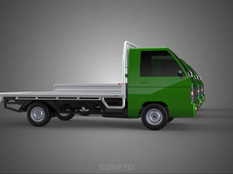 COLLECTION BAKKIE UTE 3 WAY WIDE DECK DROP SIDE BED PICKUP TRUCK Model 3D