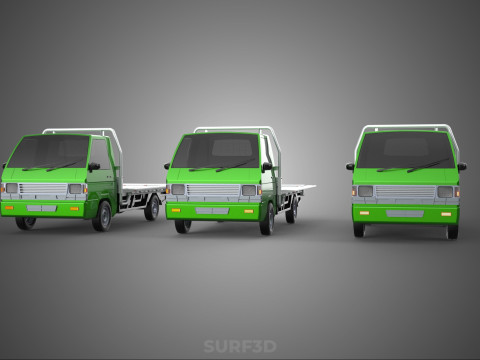 COLLECTION BAKKIE UTE 3 WAY WIDE DECK DROP SIDE BED PICKUP TRUCK 3Dモデル