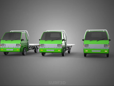 COLLECTION BAKKIE UTE 3 WAY WIDE DECK DROP SIDE BED PICKUP TRUCK Model 3D