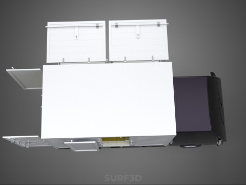 DELIVERY BOX TRUCK PICKUP LOADED BOXES CARGO FREIGHT CUBE VAN 3D Модель