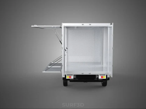 FOOD BOX TRUCK PICKUP SIDE DOOR BOOTH STAND WAGON CATERING VAN 3D Model