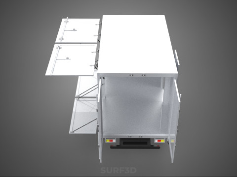 CUBE VAN BOX DROP SIDE TAILGATE REAR GATE DOOR PICKUP TRUCK CAR 3D 모델