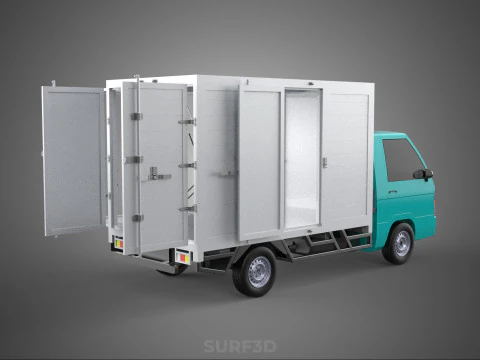 CUBE VAN BOX DROP SIDE TAILGATE REAR GATE DOOR PICKUP TRUCK CAR 3D Model