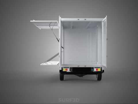 CUBE VAN BOX DROP SIDE TAILGATE REAR GATE DOOR PICKUP TRUCK CAR 3D 모델