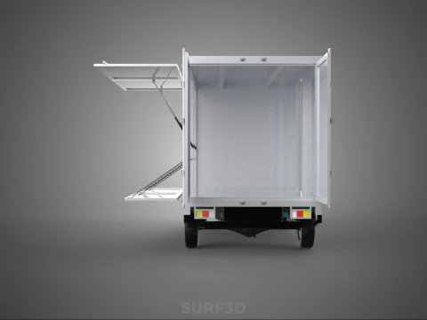 CUBE VAN BOX DROP SIDE TAILGATE REAR GATE DOOR PICKUP TRUCK CAR 3D Model