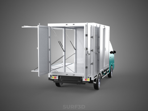 CUBE VAN BOX DROP SIDE TAILGATE REAR GATE DOOR PICKUP TRUCK CAR 3D 모델