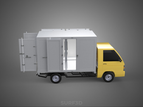 SLIDING SIDE DOOR BOX TRUCK SLIDE PANEL GATE LOADER DROP PICKUP 3D Model