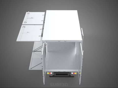 SLIDING SIDE DOOR BOX TRUCK SLIDE PANEL GATE LOADER DROP PICKUP Modelo 3D