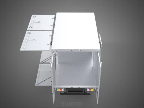 SLIDING SIDE DOOR BOX TRUCK SLIDE PANEL GATE LOADER DROP PICKUP 3D Model