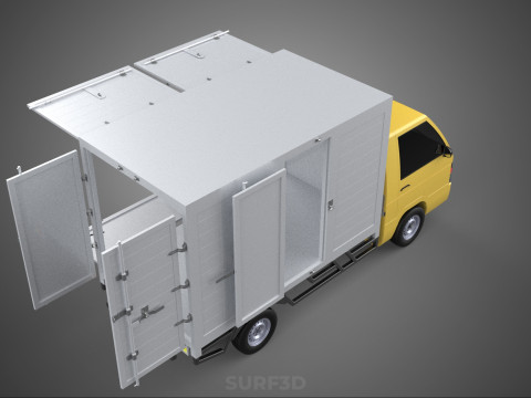 SLIDING SIDE DOOR BOX TRUCK SLIDE PANEL GATE LOADER DROP PICKUP Modelo 3D