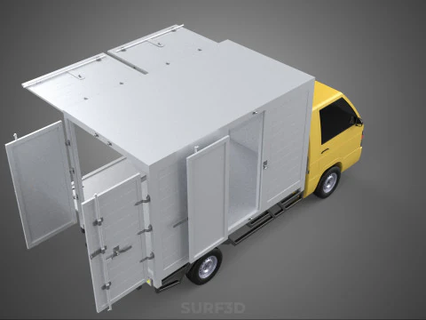SLIDING SIDE DOOR BOX TRUCK SLIDE PANEL GATE LOADER DROP PICKUP 3D Model