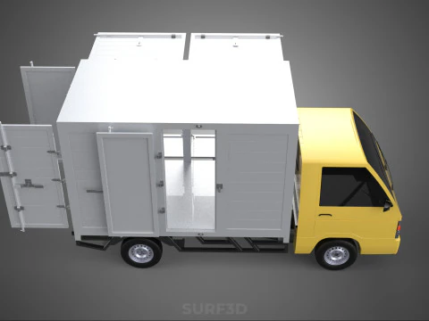 SLIDING SIDE DOOR BOX TRUCK SLIDE PANEL GATE LOADER DROP PICKUP 3D Model