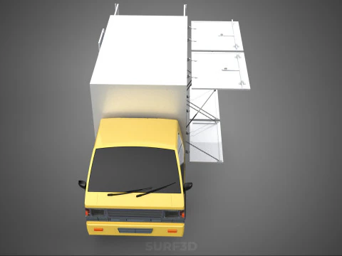 SLIDING SIDE DOOR BOX TRUCK SLIDE PANEL GATE LOADER DROP PICKUP 3D Model