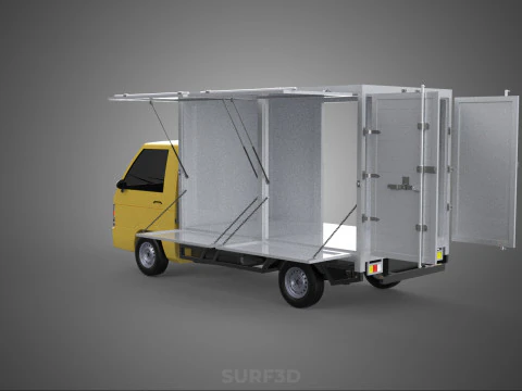 SLIDING SIDE DOOR BOX TRUCK SLIDE PANEL GATE LOADER DROP PICKUP 3D Model