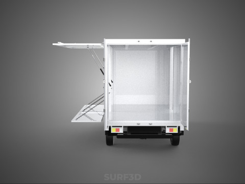 SLIDING SIDE DOOR BOX TRUCK SLIDE PANEL GATE LOADER DROP PICKUP Modelo 3D
