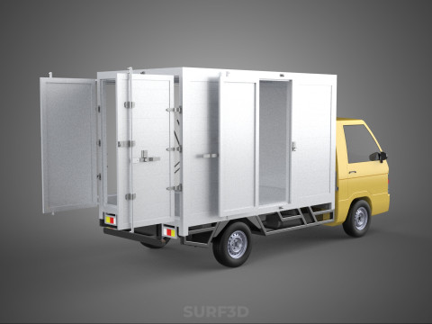 SLIDING SIDE DOOR BOX TRUCK SLIDE PANEL GATE LOADER DROP PICKUP Modelo 3D