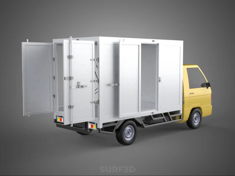 SLIDING SIDE DOOR BOX TRUCK SLIDE PANEL GATE LOADER DROP PICKUP 3D Model