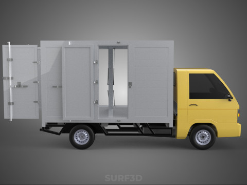 SLIDING SIDE DOOR BOX TRUCK SLIDE PANEL GATE LOADER DROP PICKUP Modelo 3D